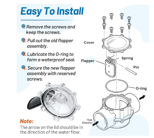 2" Compatible Pentair Pool Check Valve Replacement Kit